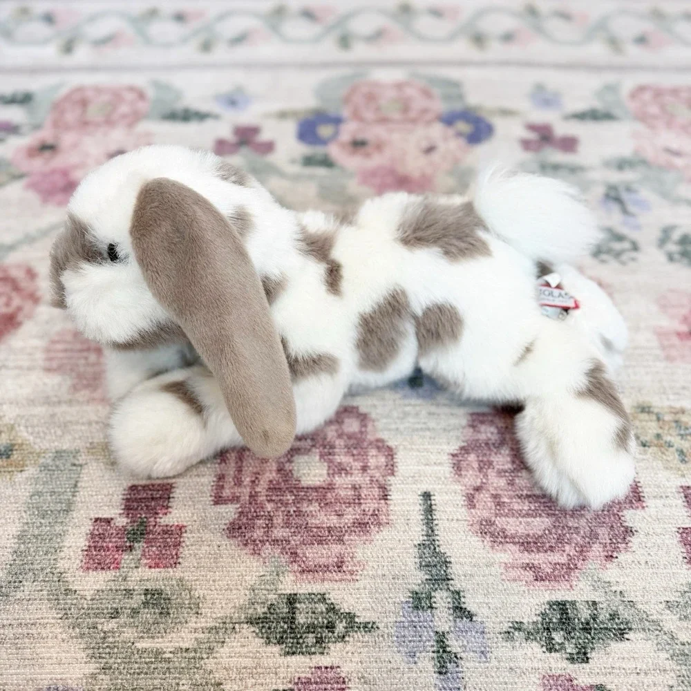 Douglas Cuddle Toys Ramsey DLux Gray Spotted Bunny 18in Rabbit Plush Soft